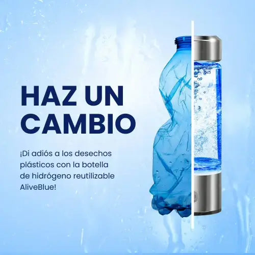 AliveBlue™: Tu botella de agua con poder antioxidante para energía y piel saludable