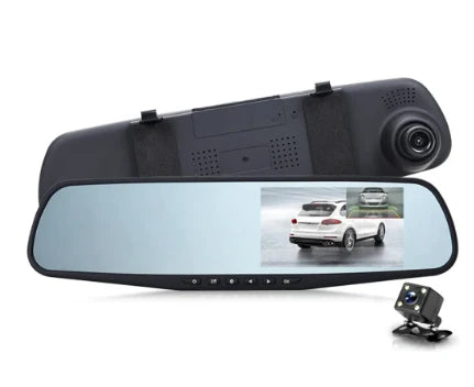 Retrovisor inteligente 4K: Te da vista total, al frente y atrás.