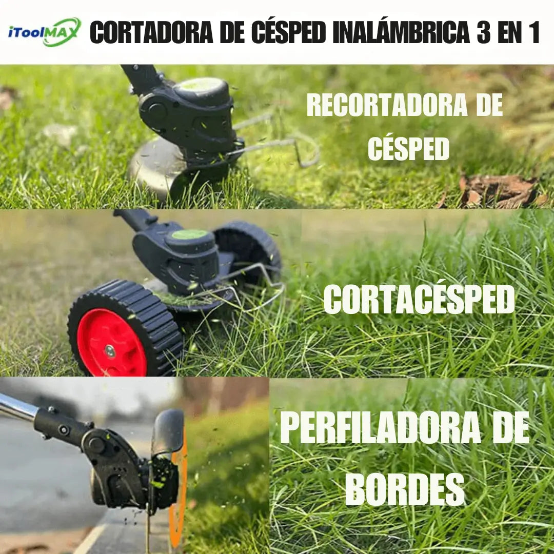iToolMax 3‑en‑1: la cortadora sin cable que cuida tu espalda y deja tu jardín impecable