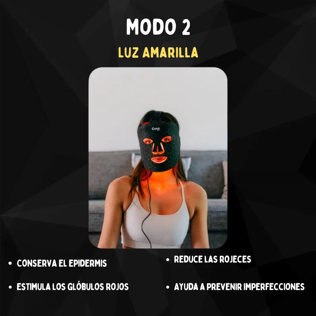 Máscara LED Facial – Consiente tu piel con tecnología de luz avanzada