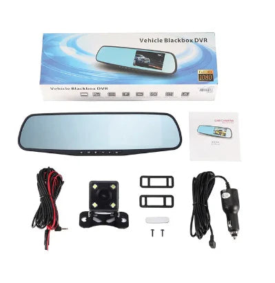 Retrovisor inteligente 4K: Te da vista total, al frente y atrás.