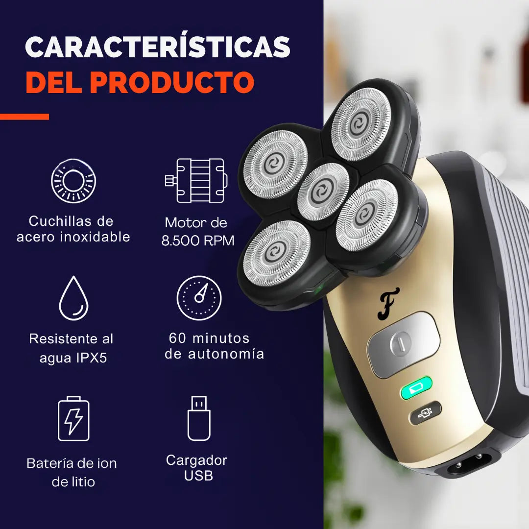 Afeitadora FlexSeries® 5 en 1: 5 Herramientas Profesionales para Tu Rutina.