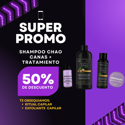 Shampoo Chao Canas + Tratamiento: Recupera el Color Natural de tu Cabello