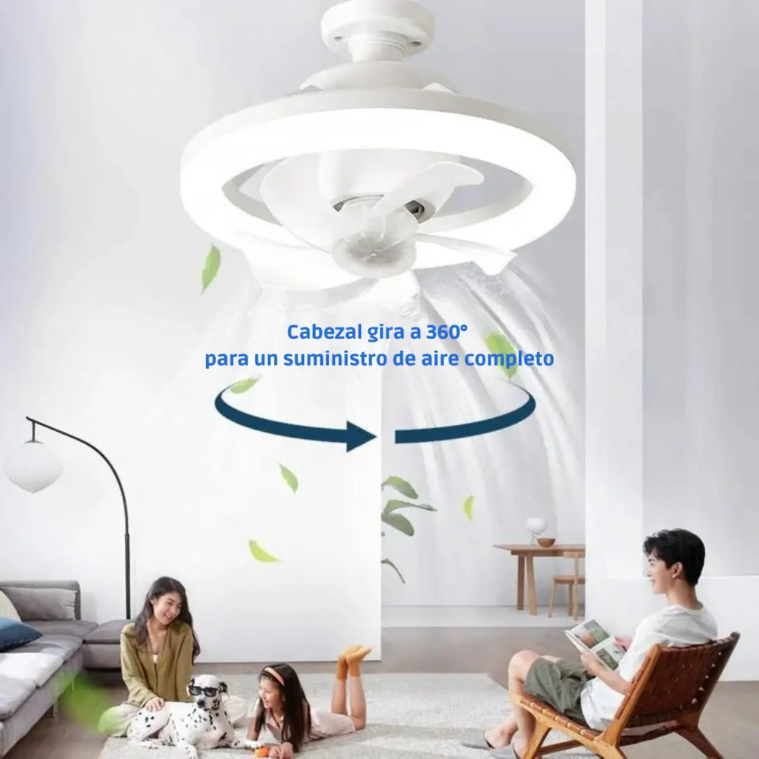 Ventilador-Lámpara: Ambiente fresco y con estilo
