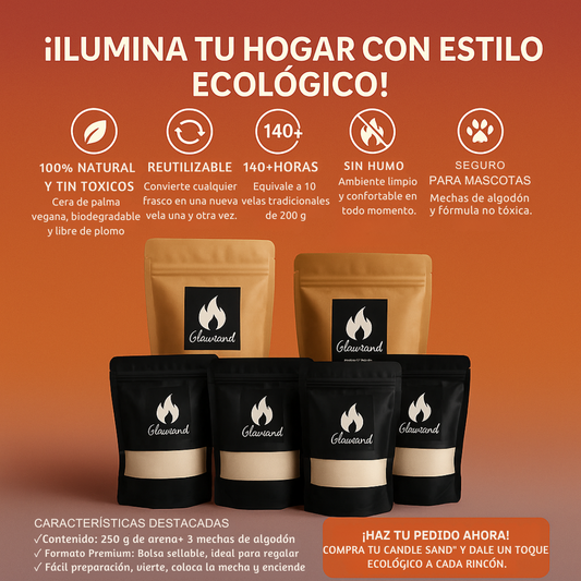 Candle Sand™ - Vela en Polvo Ecológica y Elegante para Decorar con Estilo