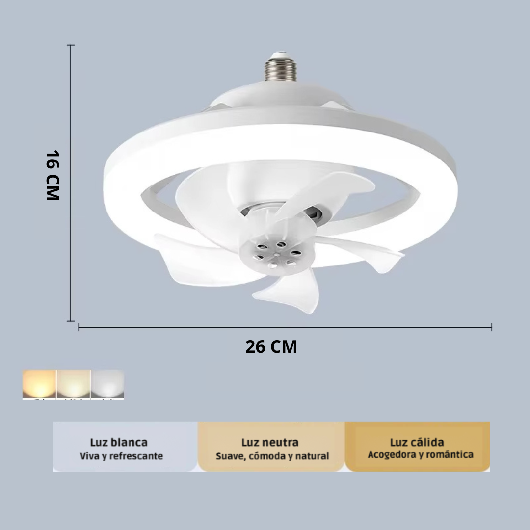 Ventilador-Lámpara: Ambiente fresco y con estilo