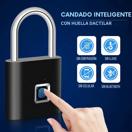 Candado inteligente con huella dactilar  — Seguridad al toque de tu dedo