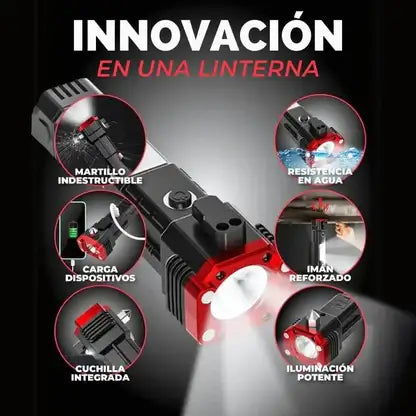 Linterna Falcon® 6 en 1: Resistencia y Funcionalidad en una Herramienta Compacta
