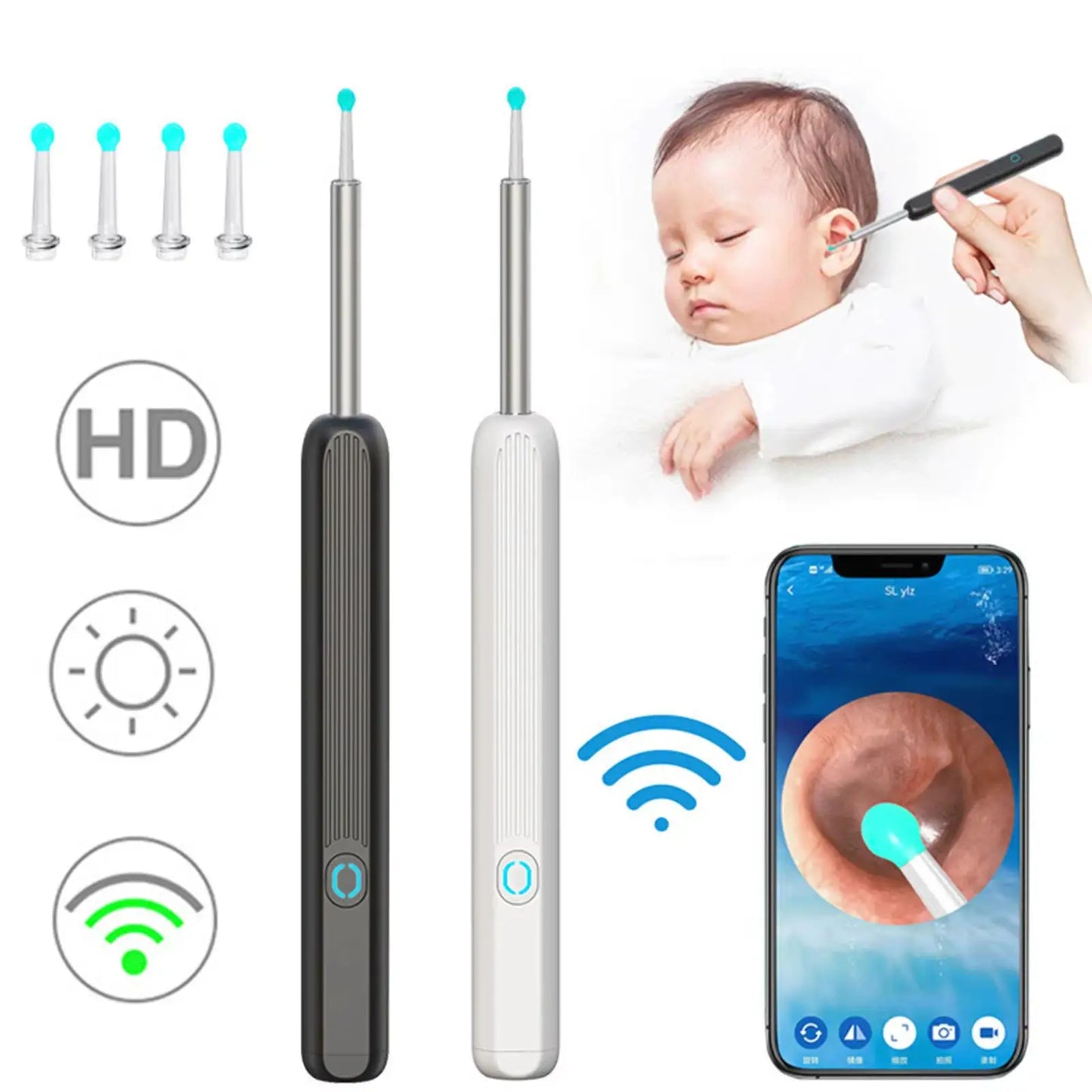 Otoclean Pro™: Limpiador de Oídos Inalámbrico con Cámara