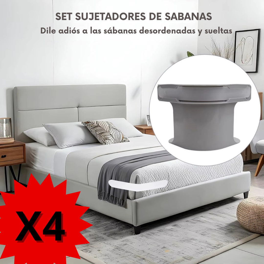 Set Sujetadores de Sabanas X4